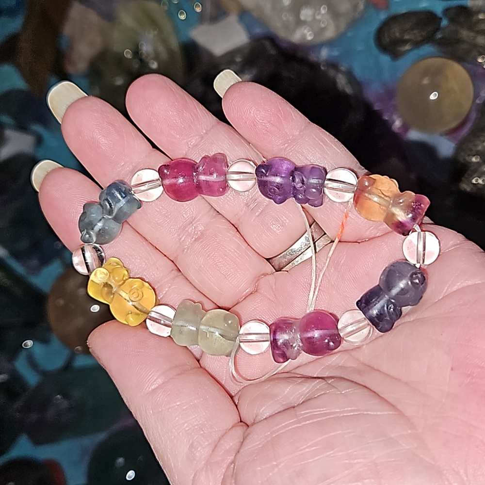 Rainbow fluorite bracelet